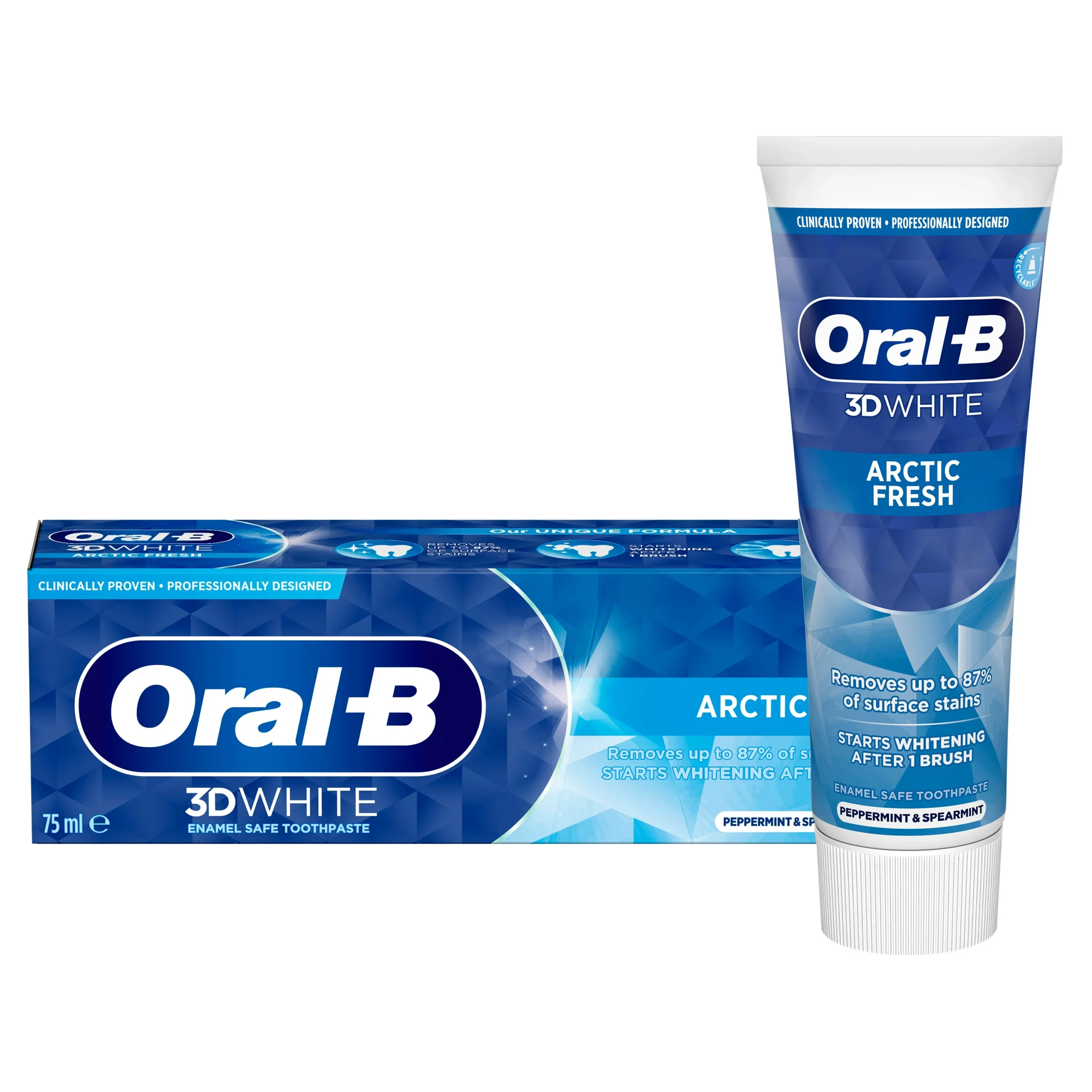 Oral-B 3D White Arctic Fresh Toothpaste 75ml Brands  |  Oral-B  |